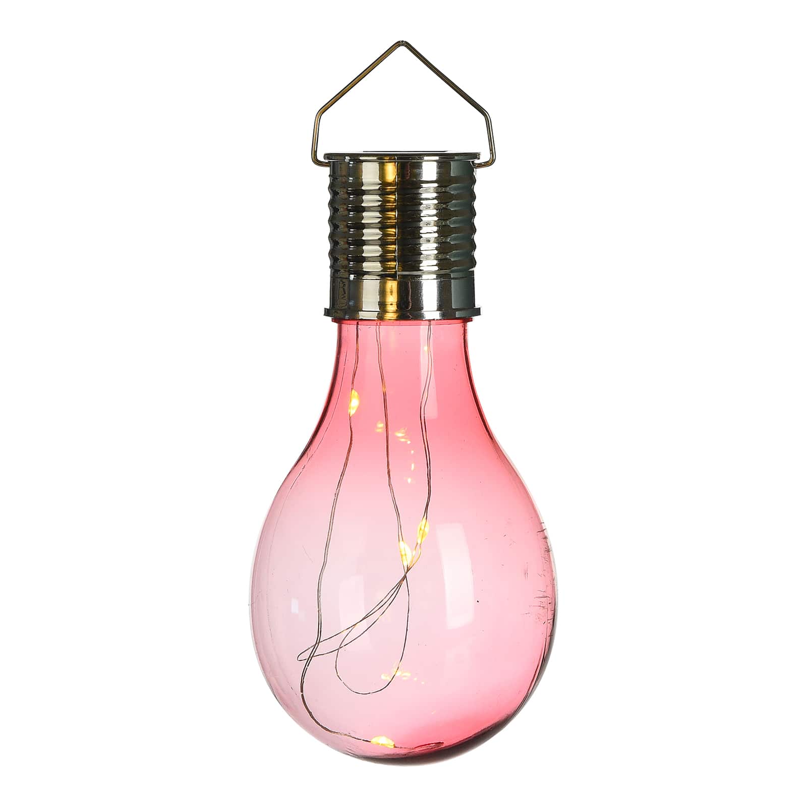 Solarleuchte Glühbirne Rosa, ⌀ 8 cm, H 150 mm