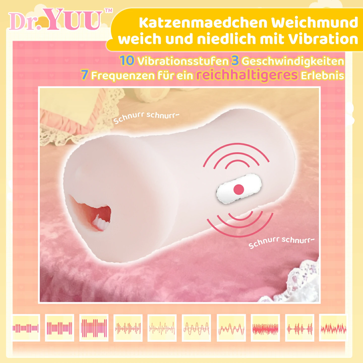 Dr.YUU Anime Onahole Masturbator mit 50 Grad Heizung und 10 Vibrationsstufen – Bild 4