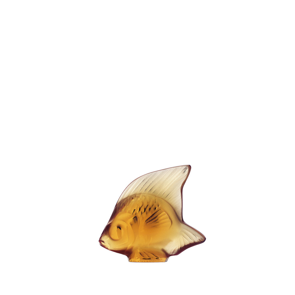 SCULPTURE POISSON - CRISTAL AMBRE
