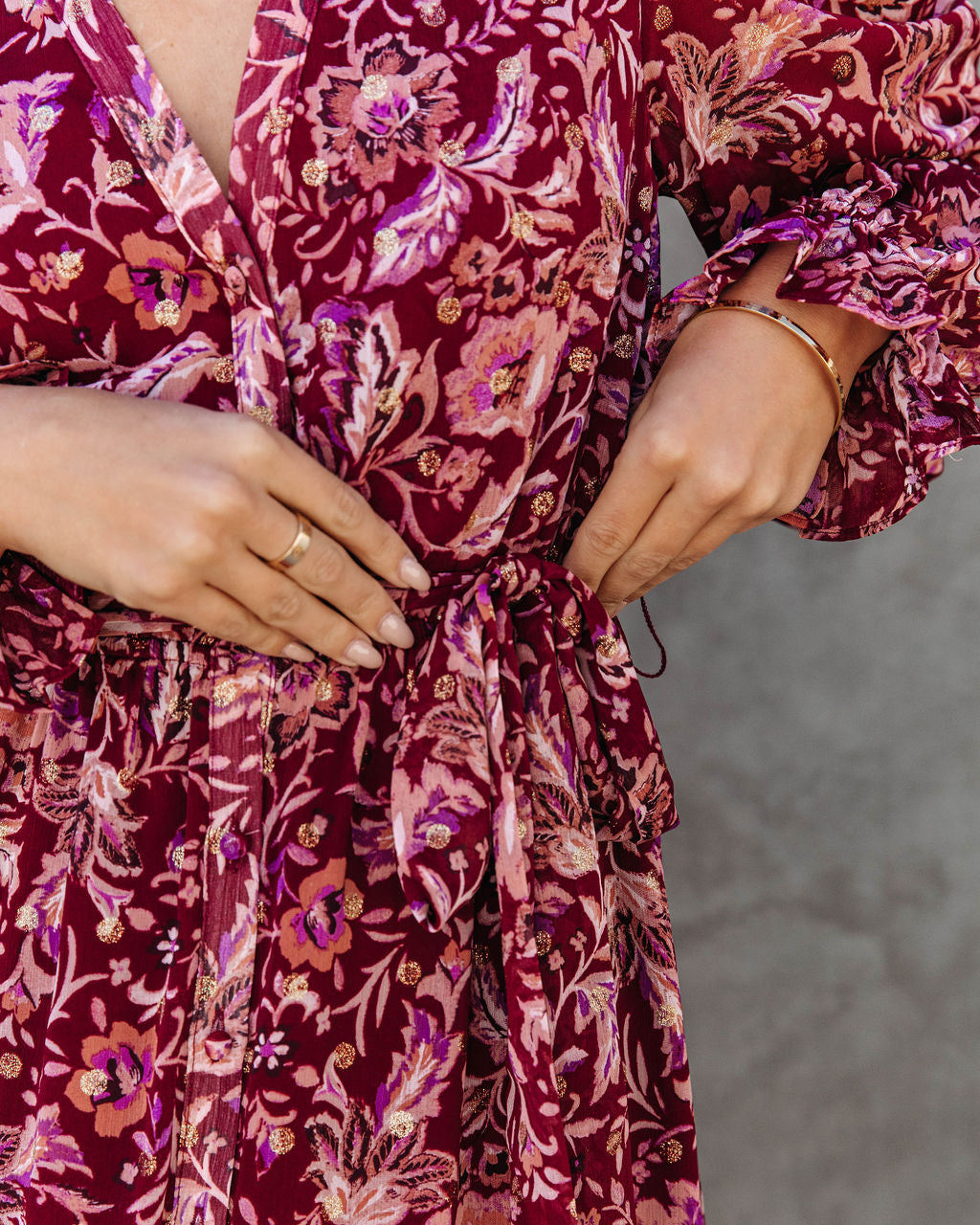 Plenty To Celebrate Floral Metallic Tiered Maxi Dress - Se7enfashion