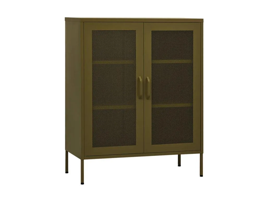 Armario de almacenamiento acero verde Mueblestop 80x35x101.5 cm 62198PNDB