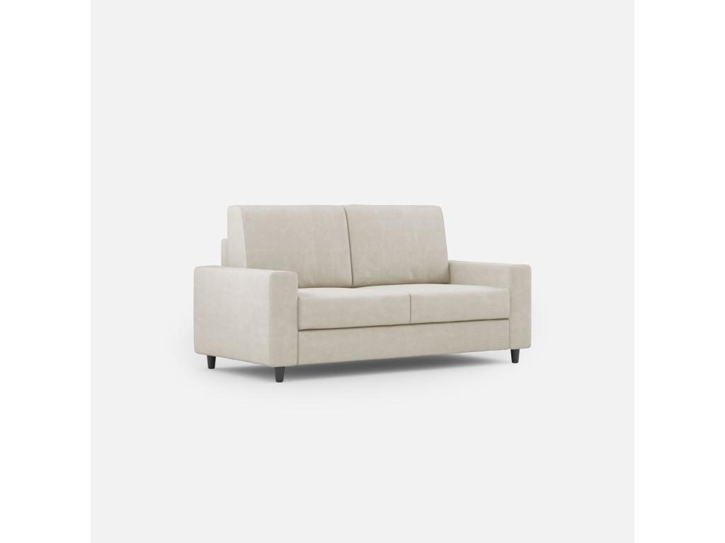 Sofá Sakar de 2 plazas (dos plazas de 60 cm) dimensiones exteriores L.148 cm color leche