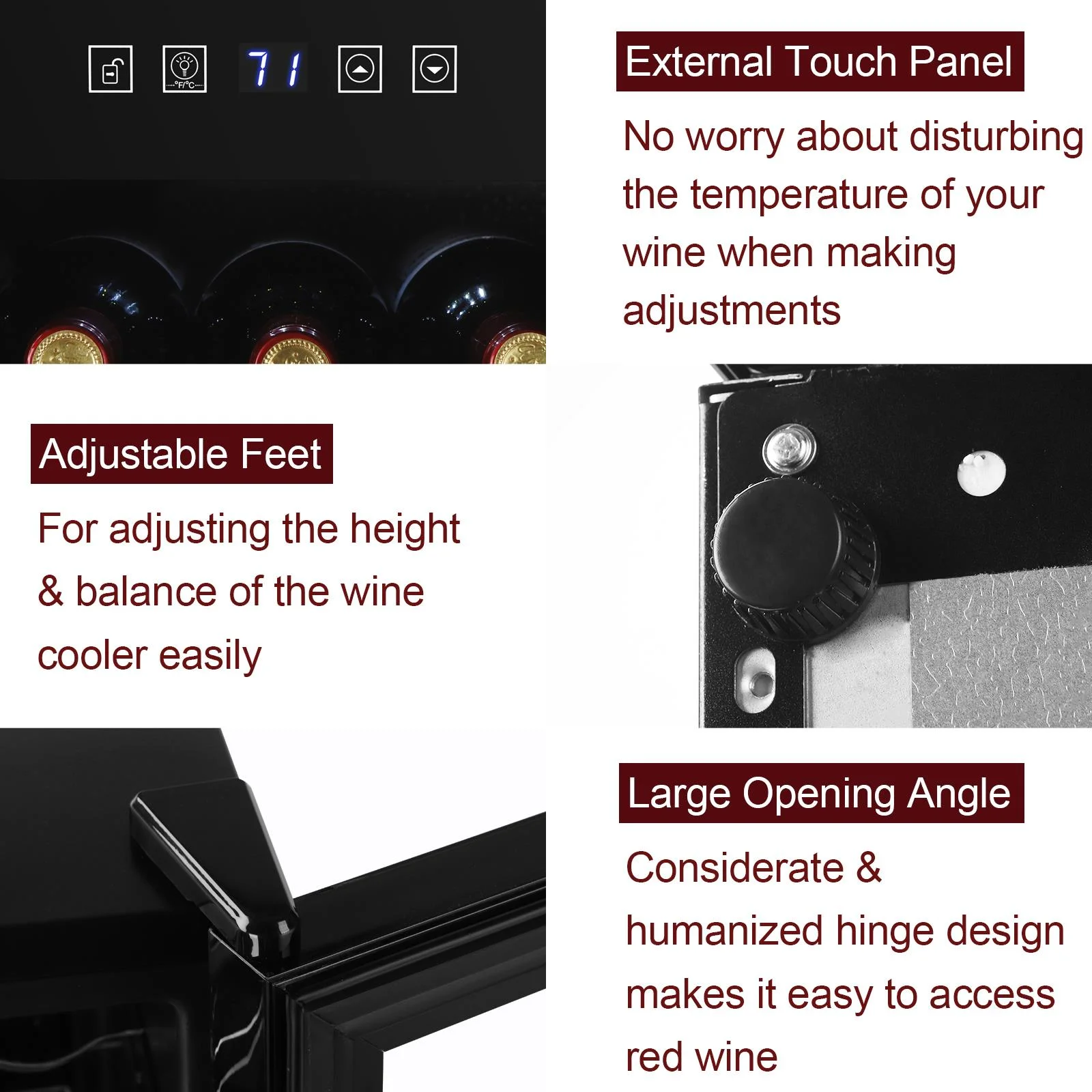 Ktaxon 18 Bottle Compressor Wine Cooler Freestanding Wine Fridge, Fast Cooling, Low Noise - Image 36