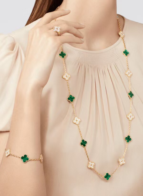 VCA Vintage Alhambra Long Necklace, 20 Motifs - Original Replica Club