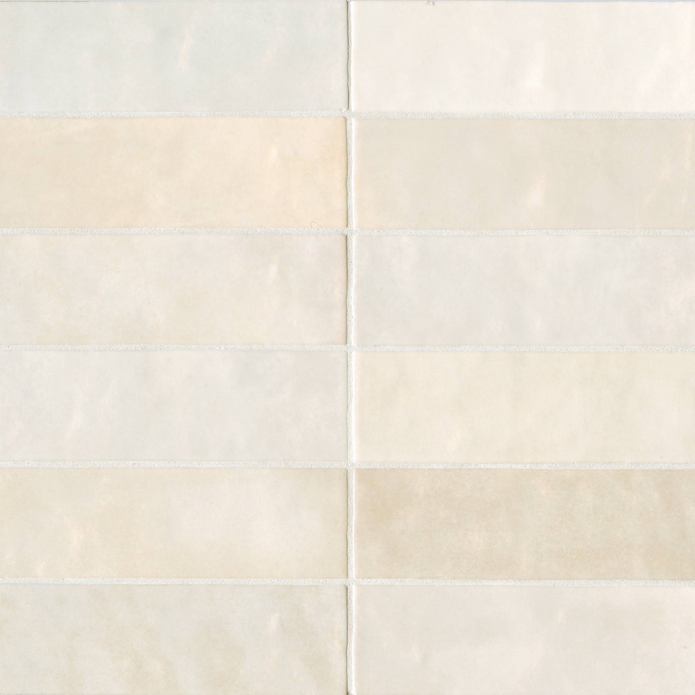 Bedrosians Cloe Gloss Ceramic Tile 2.5" x 8", Creme (76-Pack, 10.64 SF)(Creme)