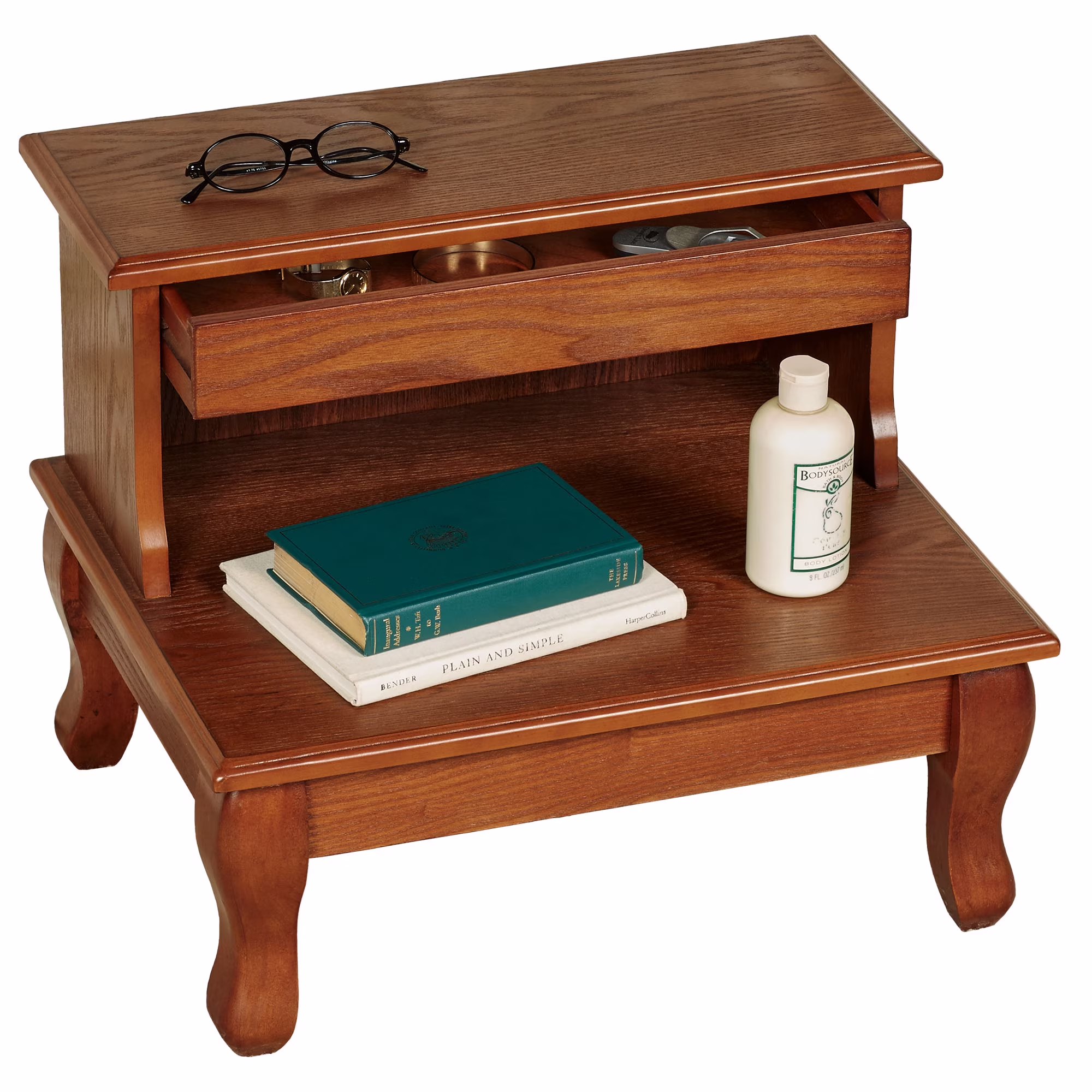 Cessilee Wooden Bed Steps with Storage 16 Inches High - Image 3