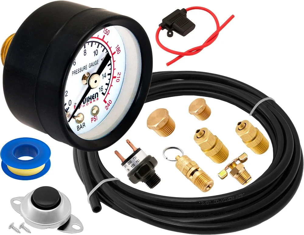 Vixen Horns OCTOPOD Train Horn Kit for Trucks/Car/Semi. Complete Onboard System- 200psi Air Compressor, 3 Gallon Tank, 8 Trumpets. Super Loud dB. Fits Vehicles like Pickup/Jeep/RV 12v VXO8330/8124XC - Image 12