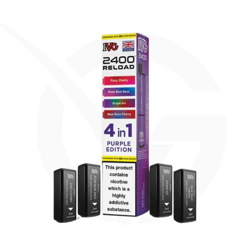 ivg 2400 sale Purple Edition 4-in-1 Prefilled Pods By IVG 2400 Reload