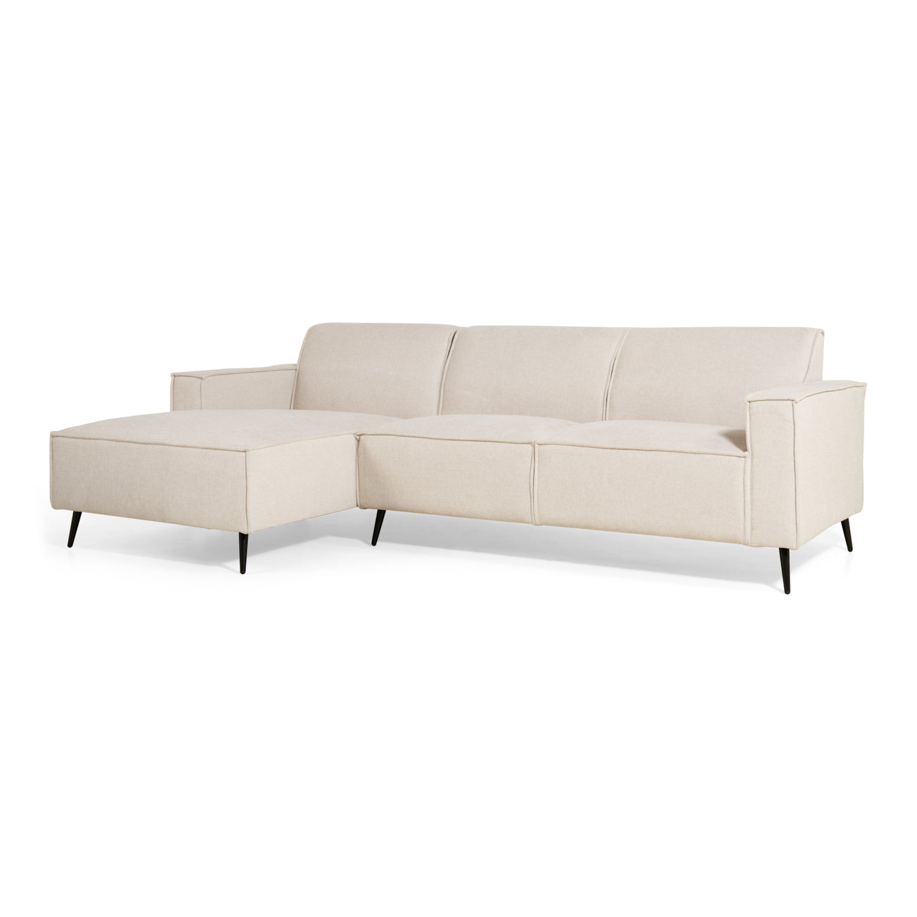 Blokker Bo Hoekbank met Chaise Longue Links - Linnen - Beige
