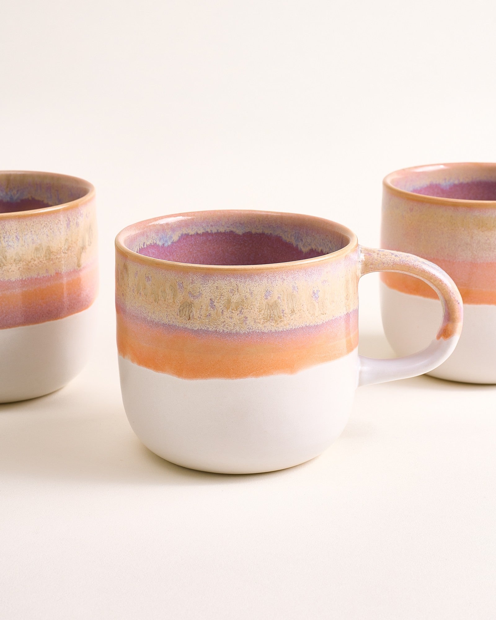 Coimbra Tasse groß lila orange 4er-Set