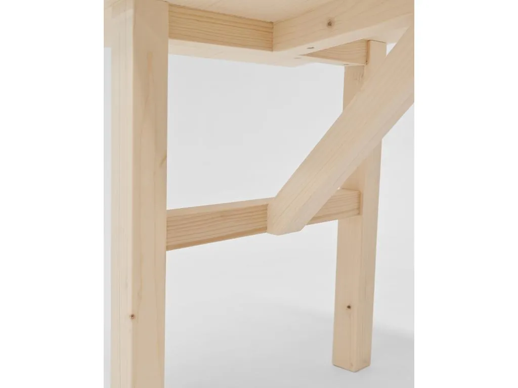Banco rectangular de abeto natural para interiores 115x45cm Nidovia mmc3231461