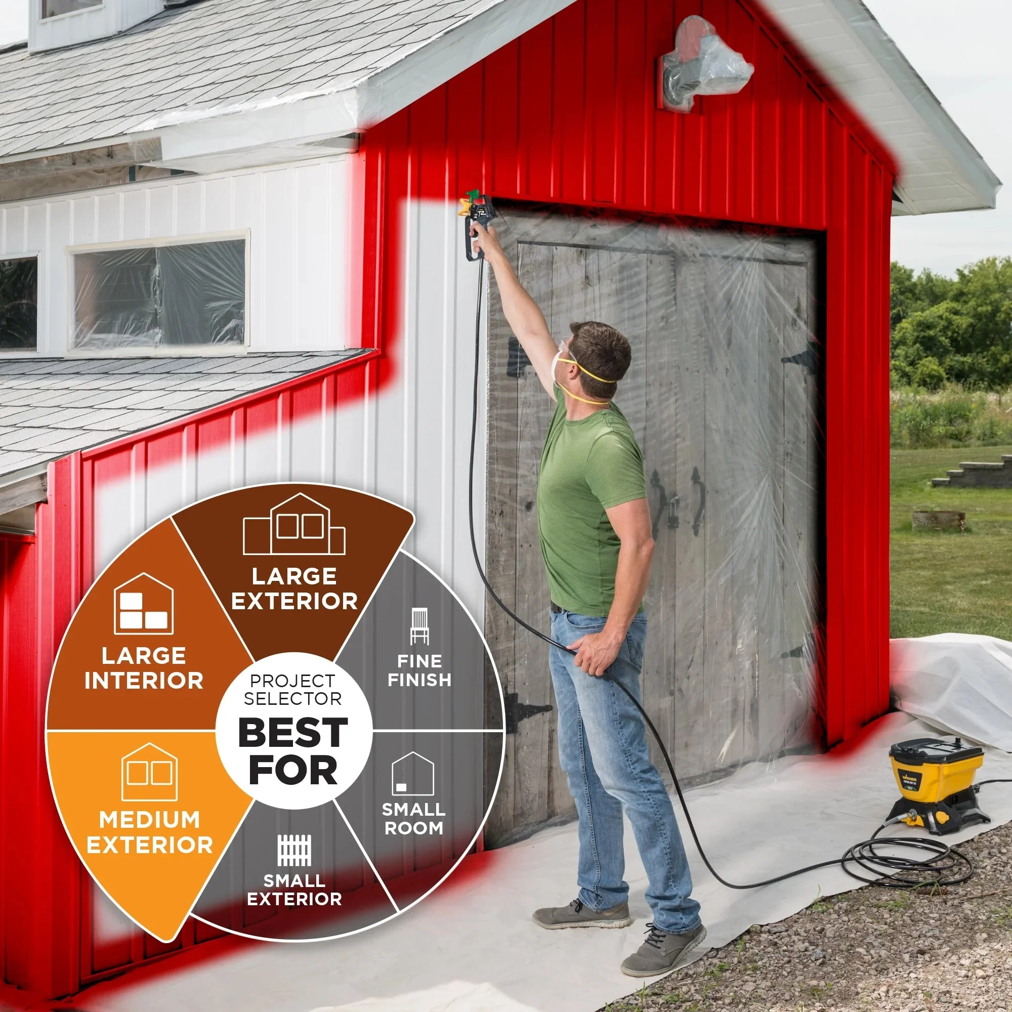 Wagner High Efficiency Airless 1.5 Gallon Power Tank Paint/Stain Sprayer - Control Pro 130 - Image 2 Wagner High Efficiency Airless 1.5 Gallon Power Tank Paint/Stain Sprayer - Control Pro 130 - Image 2