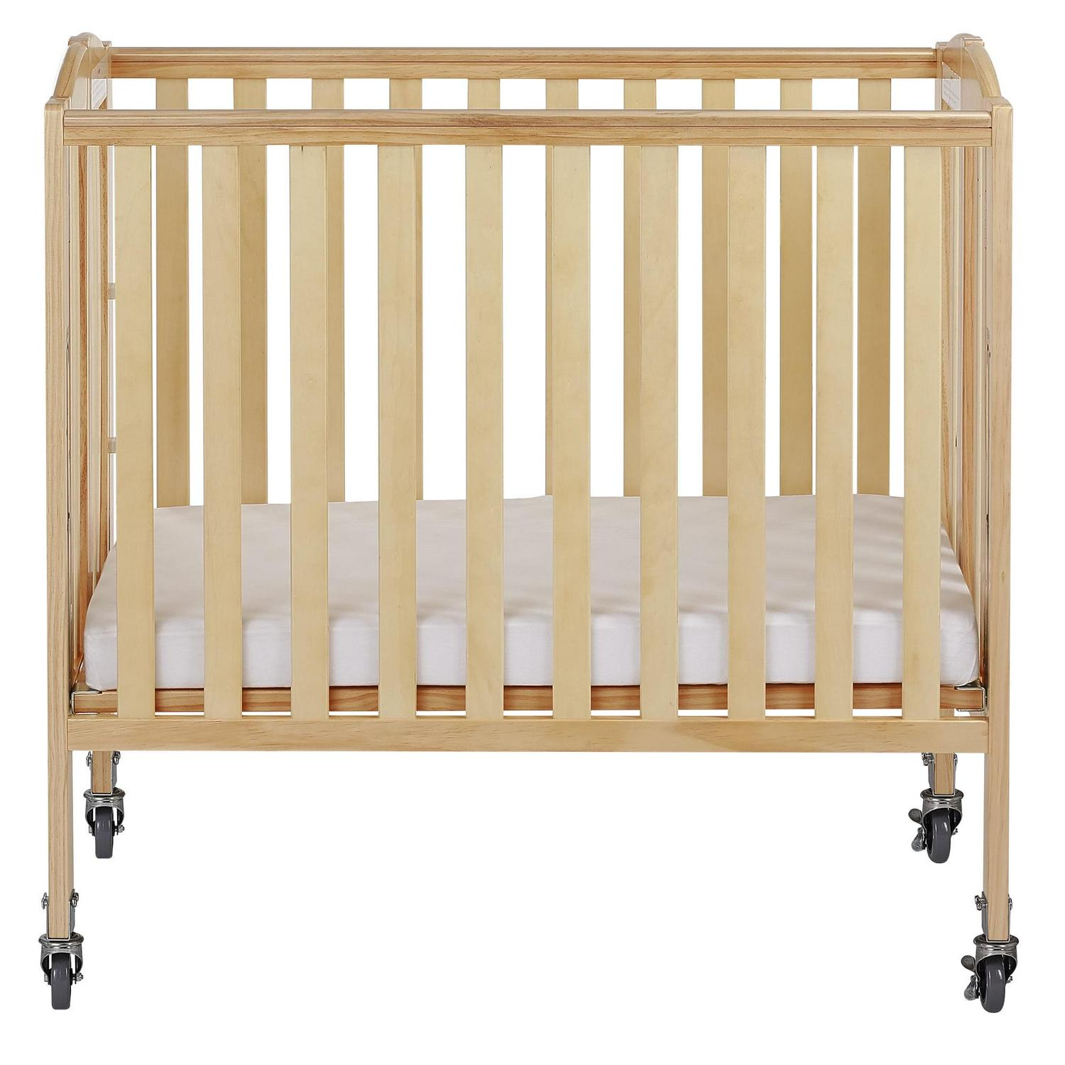 Dream On Me Birch 3-in-1 Folding Portable Mini Crib. Natural - Image 6