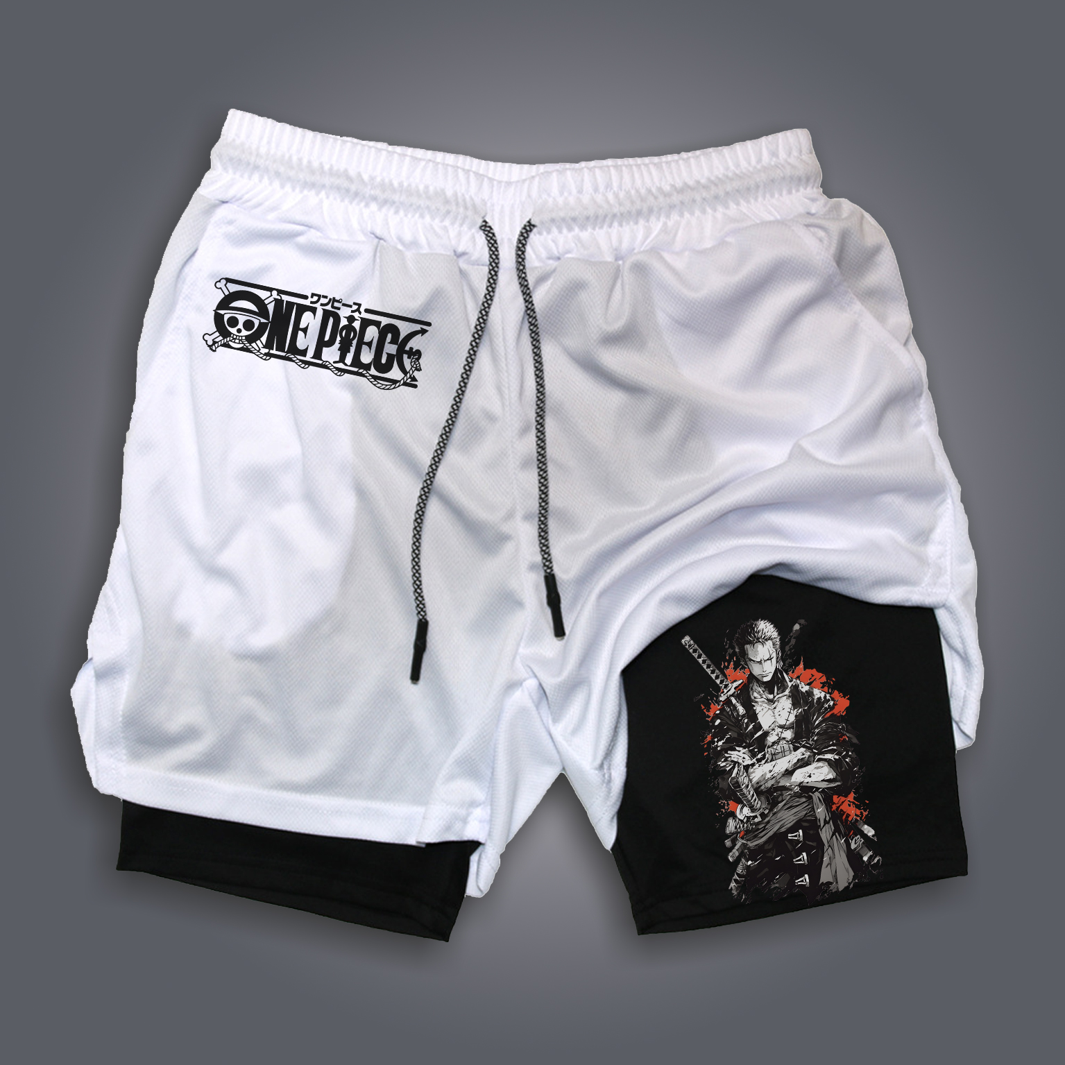Unisex Anime Print Drawstring Comicssoul Shorts