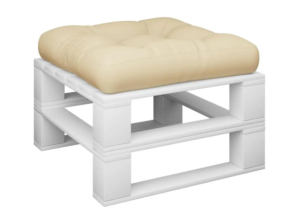 Cojín para sofá de palets de tela beige 60x60x12 cm