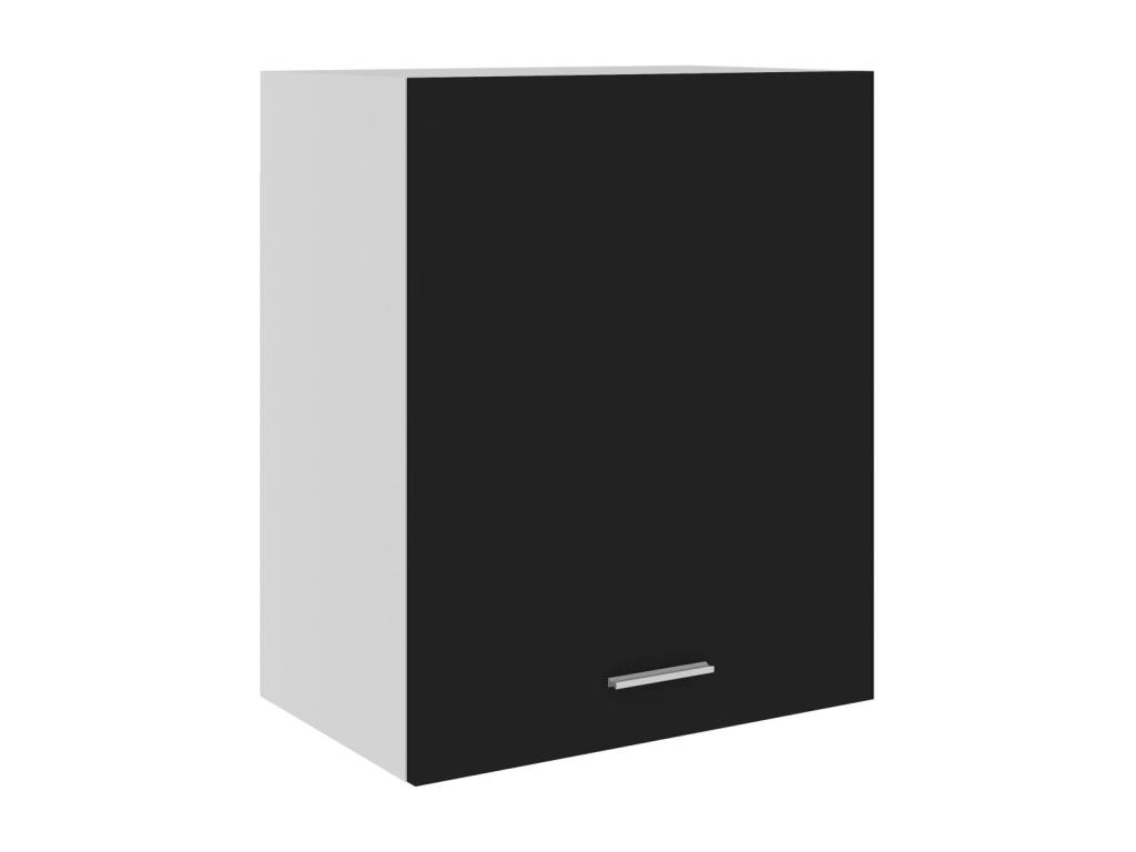 Armario colgante de cocina madera ingeniería negro 50x31x60 cm