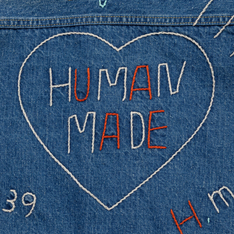 HUMAN MADE EMBROIDERED DENIM WORK JACKET