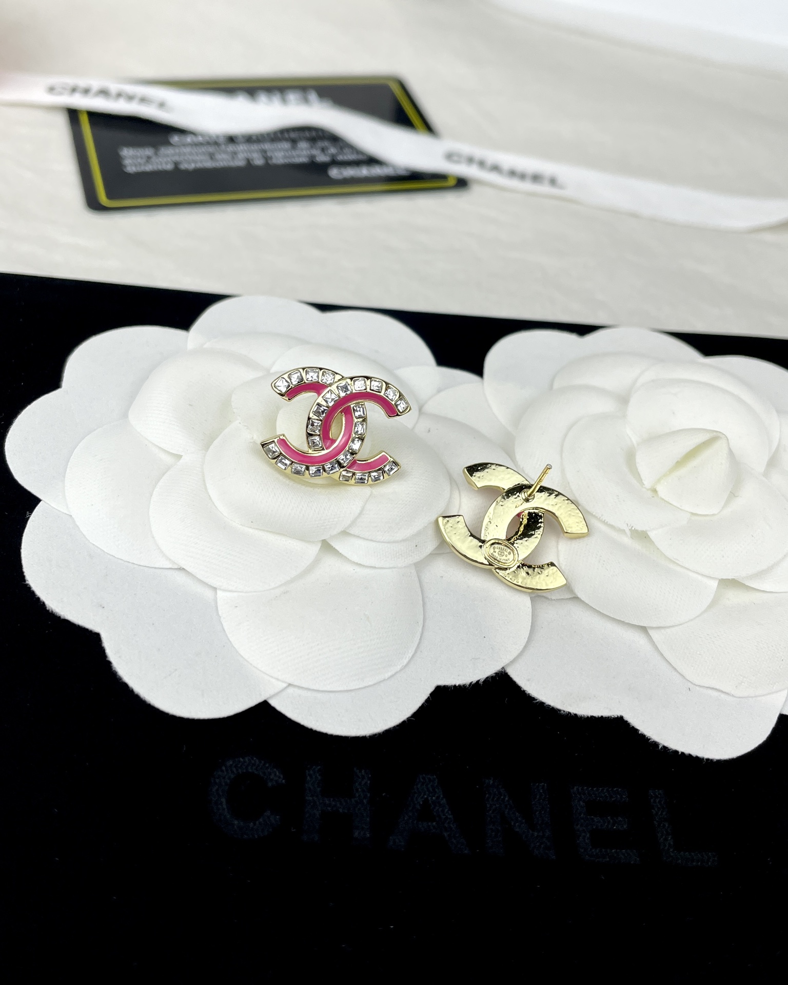 Pink Chanel Brooch Earrings - Original Replica Club