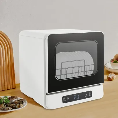 Countertop Dishwasher Compact Dishwasher, Mini Dishwasher with 4.8L Built-in Water Tank 110V Portable Dishwasher 5 Washing Programs 360- Dual Spray