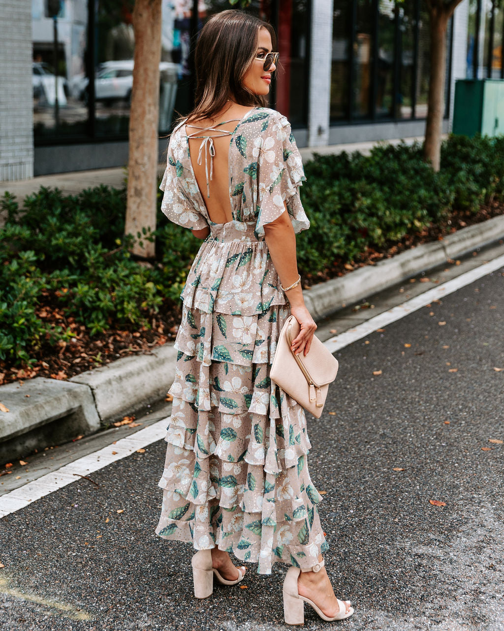 Flora Metallic Tiered Maxi Dress - Se7enfashion