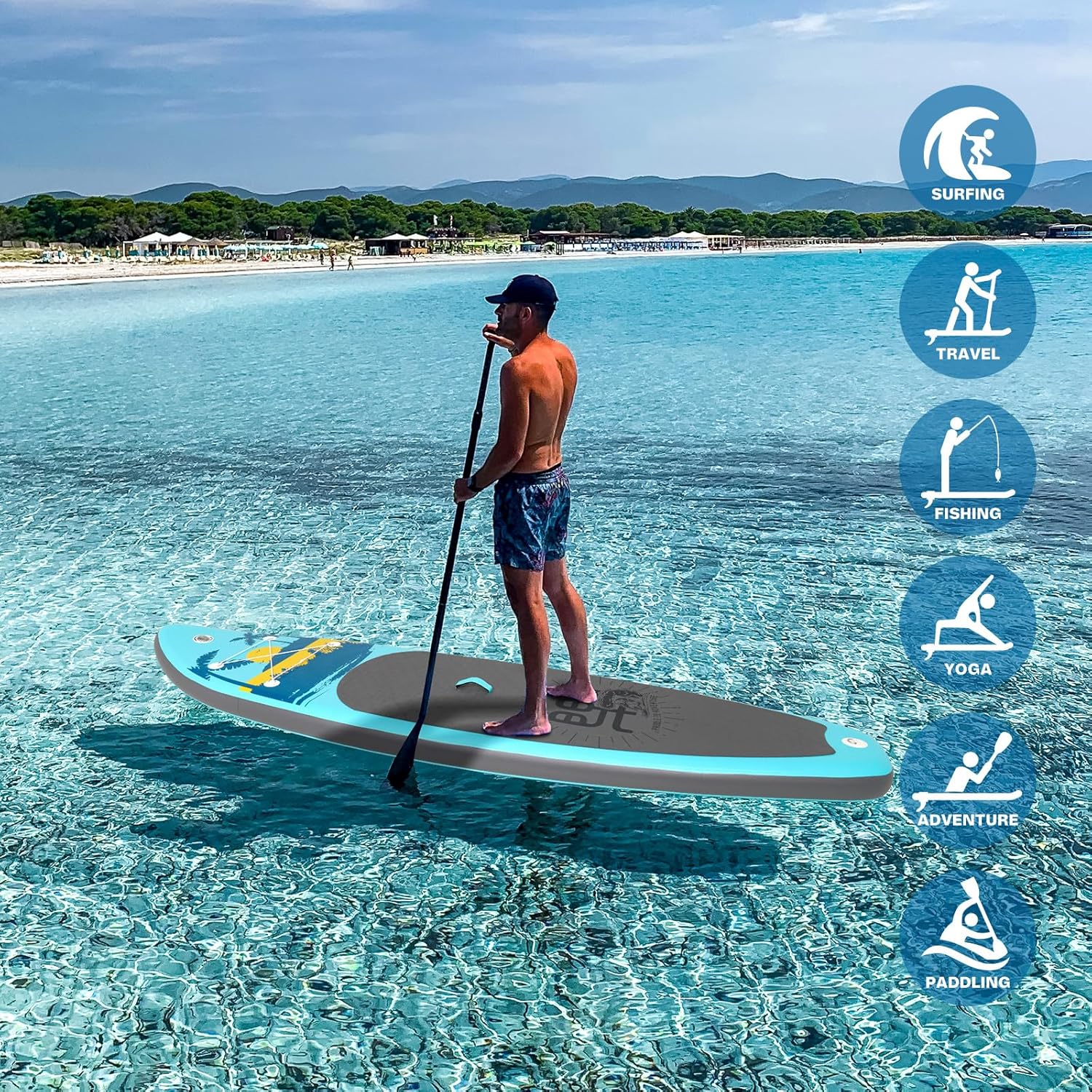 FunWater Inflatable Stand Up Paddle Board, 11 ft x 32 in x 6 in - SUP Paddle Accessories - Image 87 FunWater Inflatable Stand Up Paddle Board, 11 ft x 32 in x 6 in - SUP Paddle Accessories - Image 87