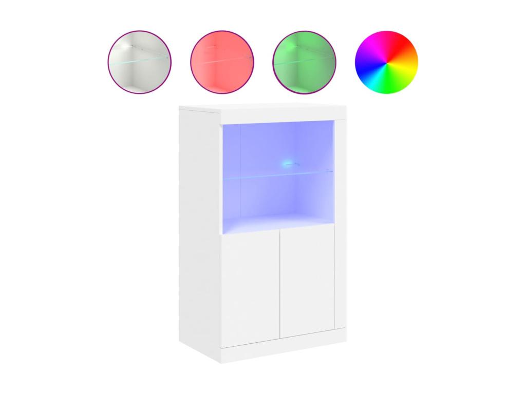 Lujodec Aparador con luces LED madera de ingeniería Lujodec
