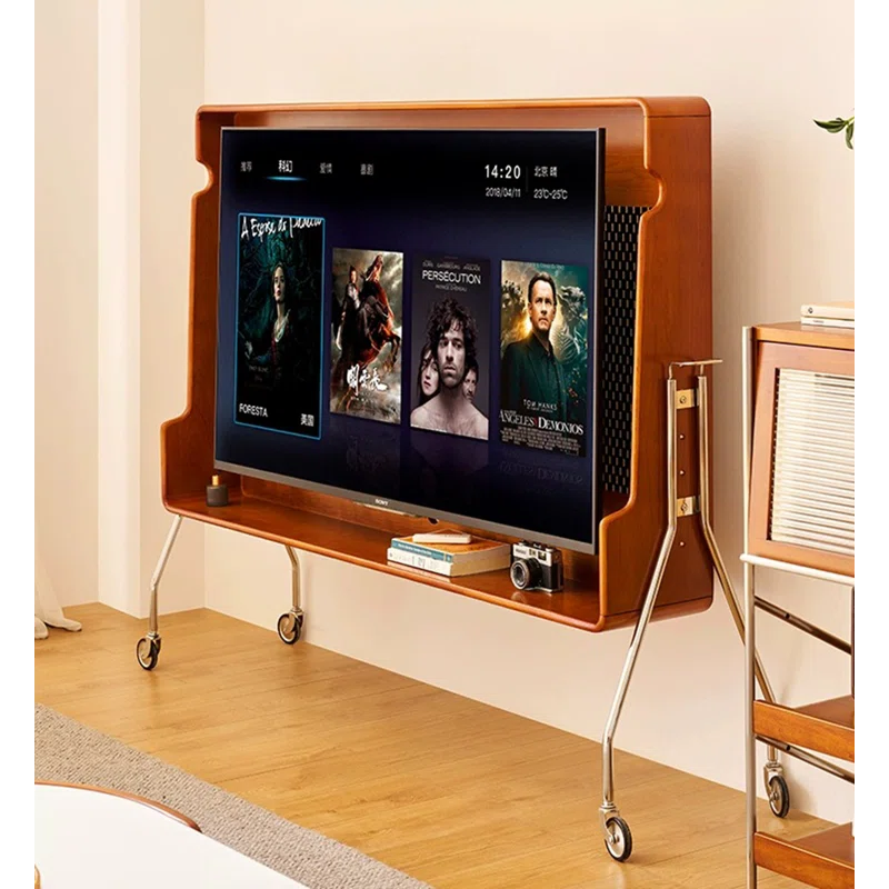 WAYFAIR Solid Wood Paderna Media Console"Mobile TV Stand" +Samsung 75" Class DU7200 Series 4K Smart Tizen TV