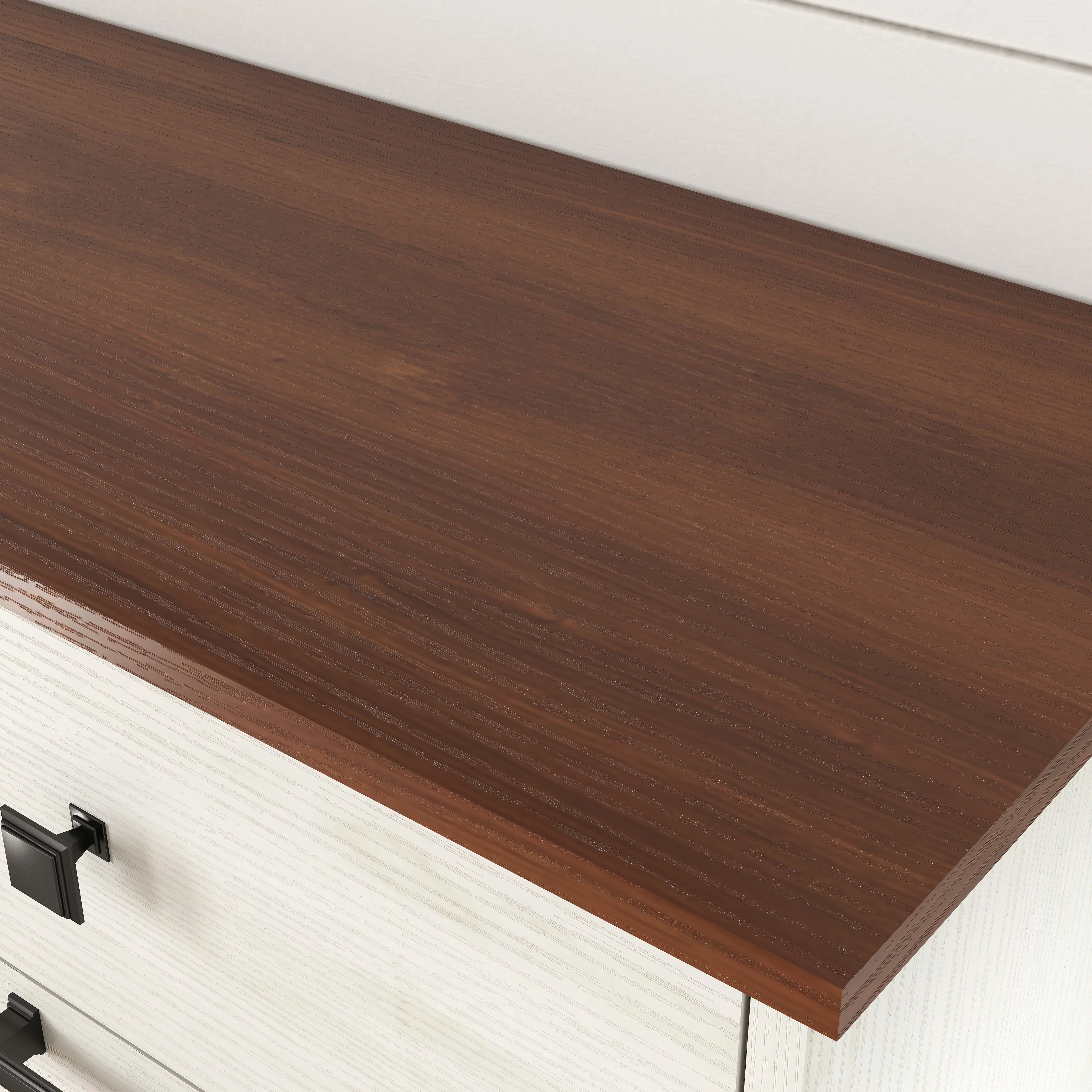 TrumanPick 61"H Large Buffet Sideboard Cabinet, TV Cabinet, Kitchen Pantry for Dining Room, Living Room, 61.3''L x 15''W x 29.8''H, White/Walnut - Image 52