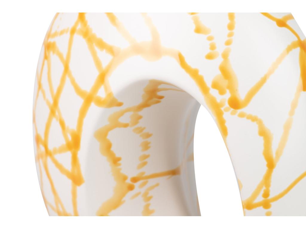 Florero Ceramica Laocacasas/amarillo 30x17x35 Cm