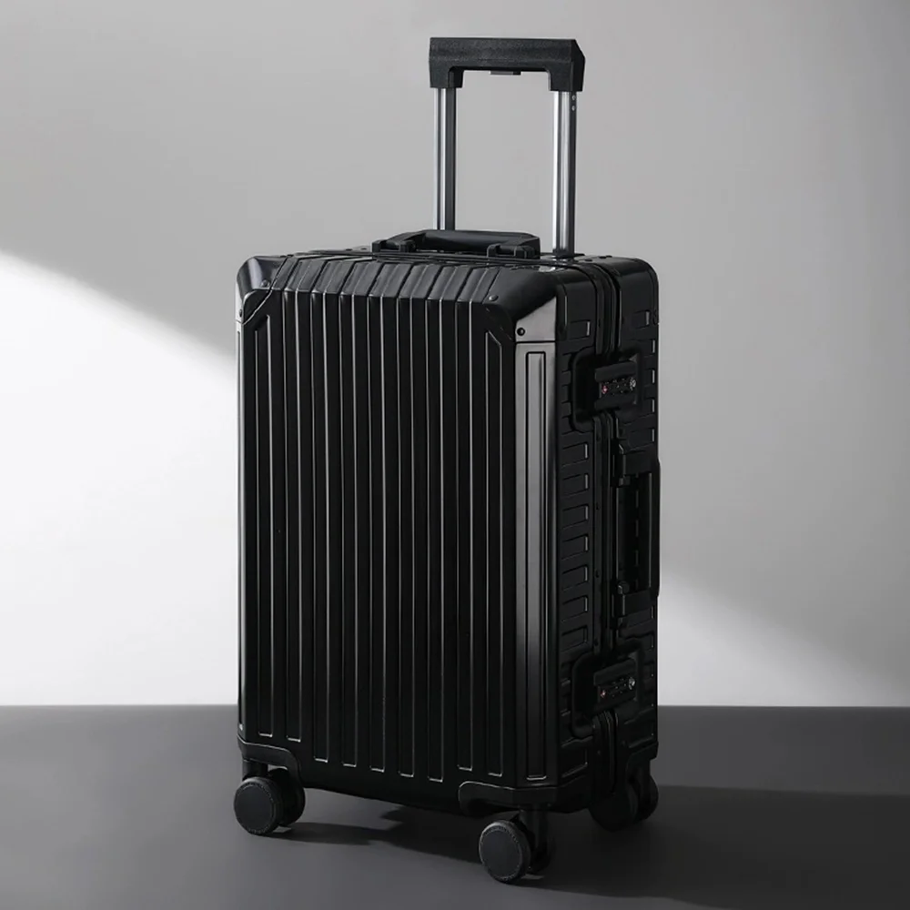 All Aluminum Magnesium Hardshell Carry On Luggage with Lock, Airline Approved Hardside Carry on Suitcase with Spinner Wheels, Checked Metal Rolling Luggage Case for Travel, Business - Image 13