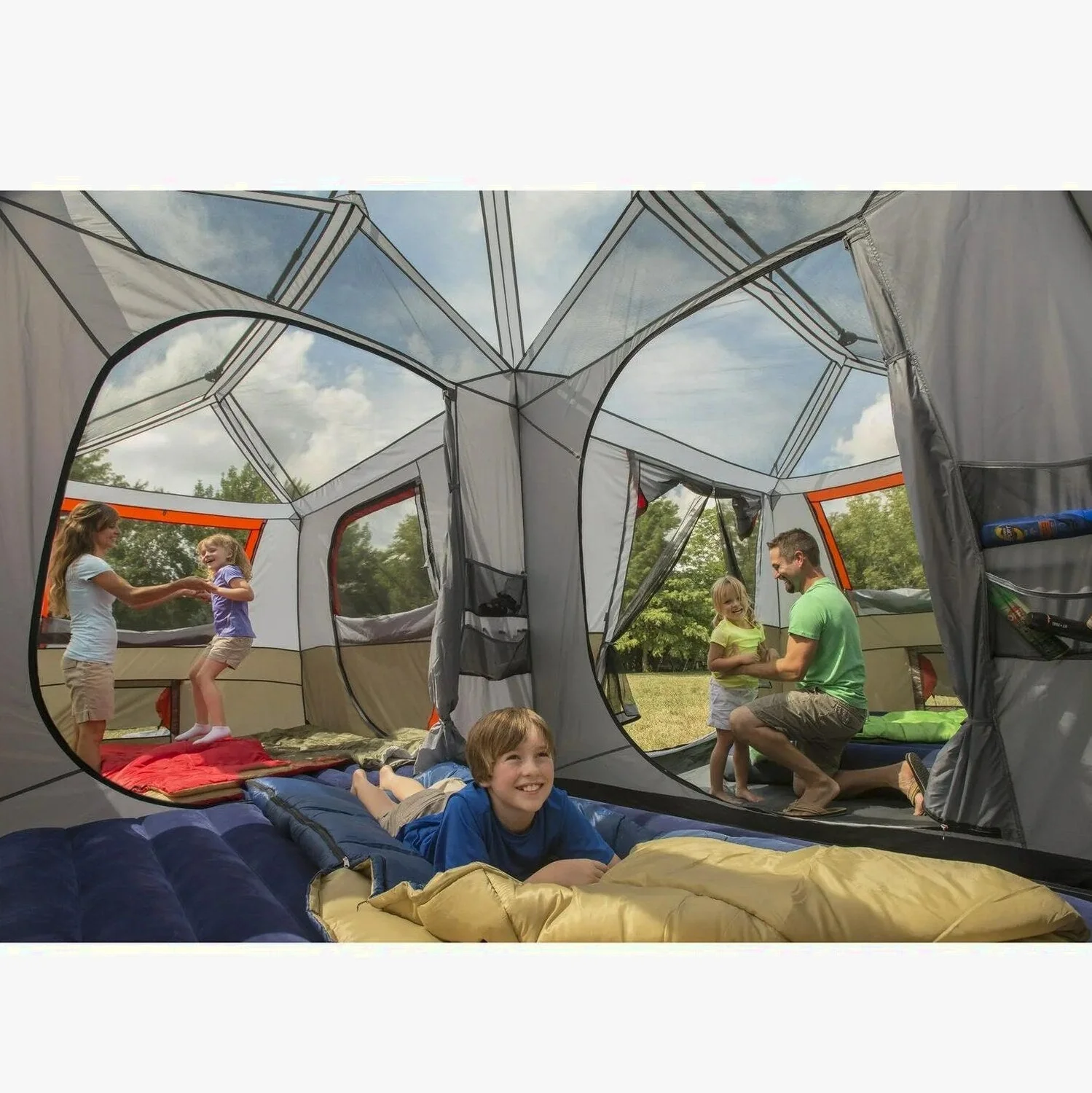 Ozark Trail Instant Cabin Tent, Sleeps 12, 16 x 16, 3-Room - WMT-161682B - Image 3 Ozark Trail Instant Cabin Tent, Sleeps 12, 16 x 16, 3-Room - WMT-161682B - Image 3