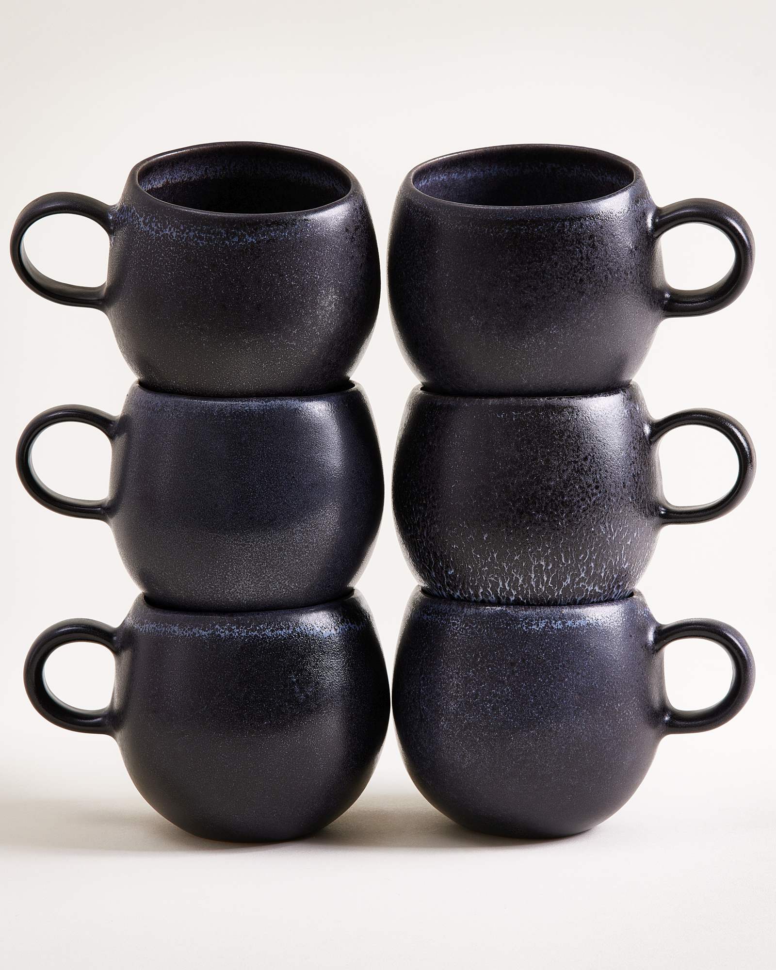 Turmalina Tasse groß schwarz 6er-Set