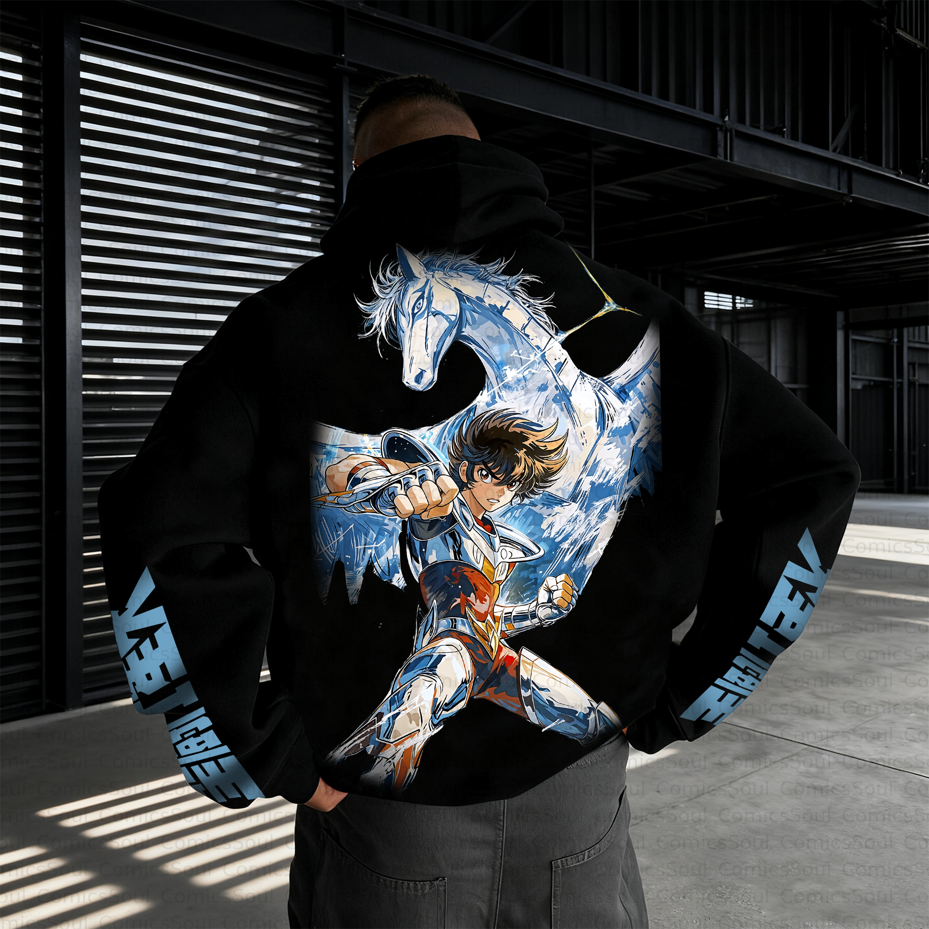 Unisex Anime Inspired Vintage Plush Hoodie