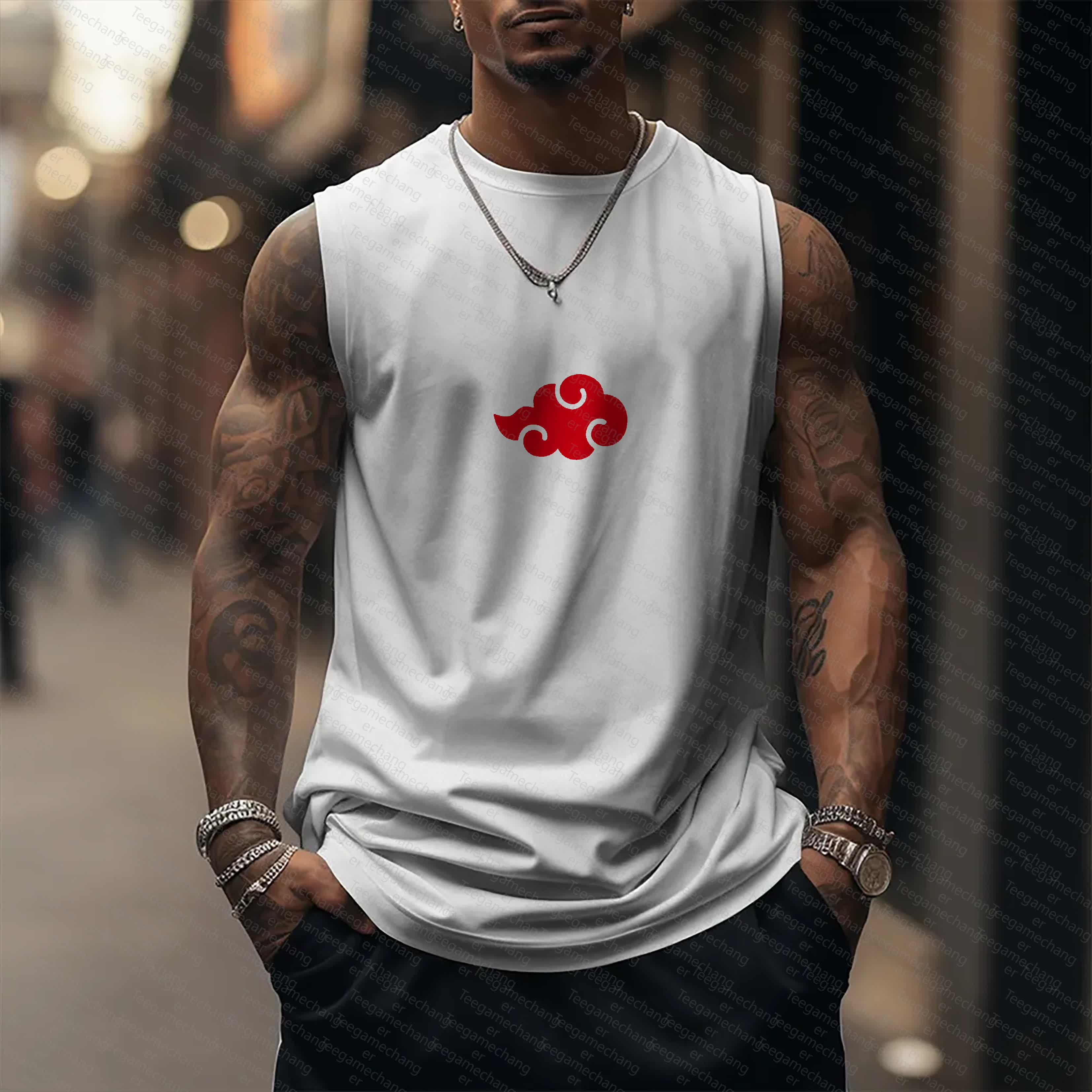 Unisex   Casual Anime  Tank Top TeeThreads Sustain the Scene with Custom Apparel
