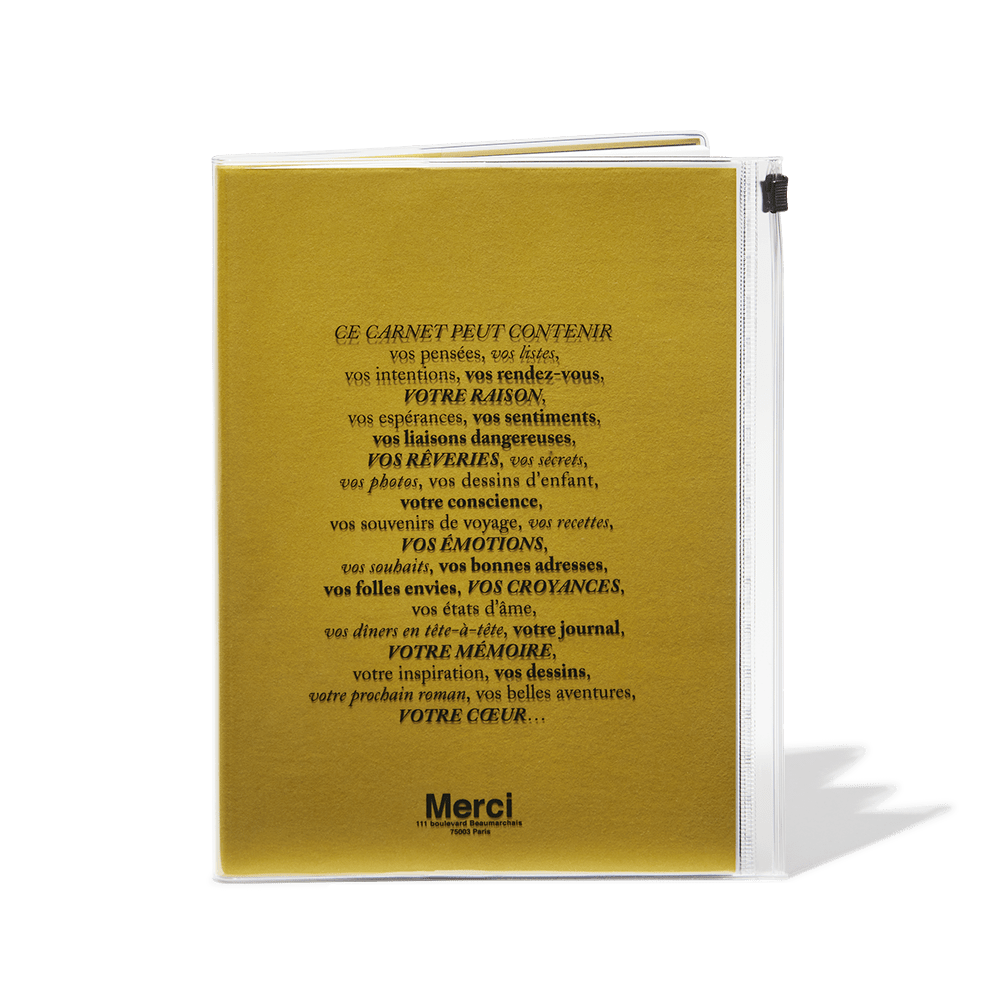 Carnet Merci - Jaune