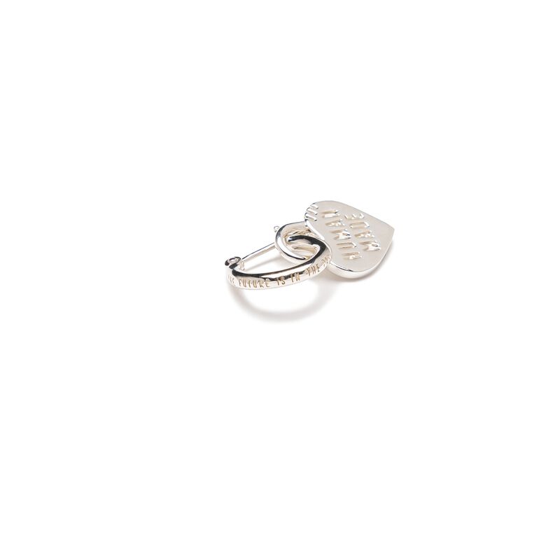 HUMAN MADE HEART SILVER EARRINGS