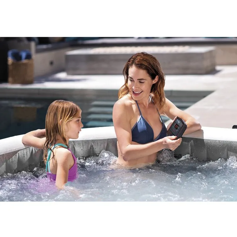 Intex Purespa 4 Person Inflatable Portable Heated Jet Hot Tub & Cover Package