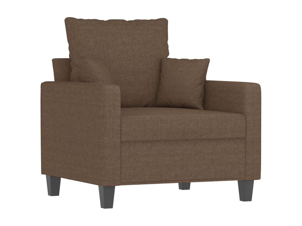 Sillón de tela marrón 60 cm