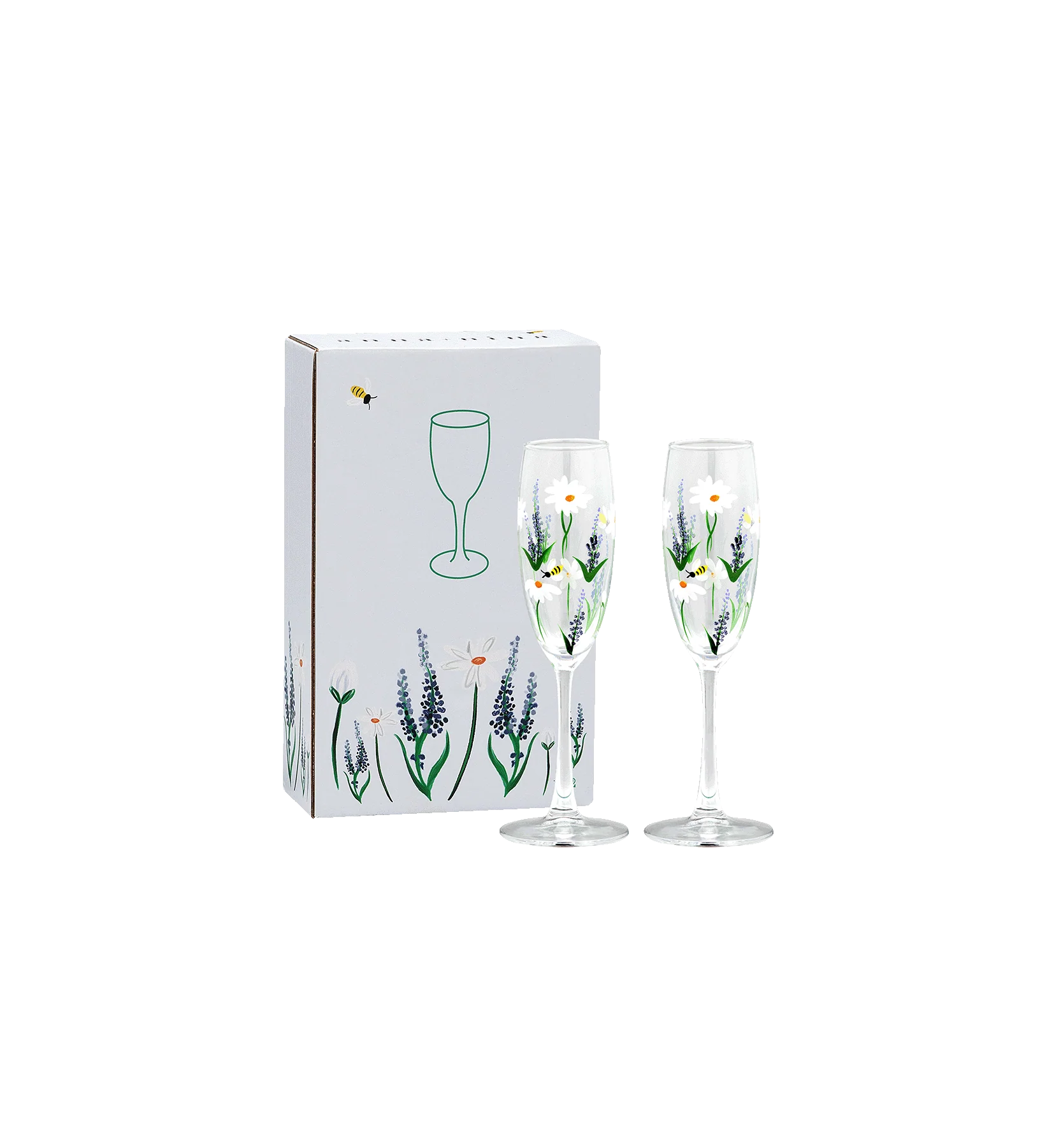 Springtime Toast Champagne Flute Set of 2