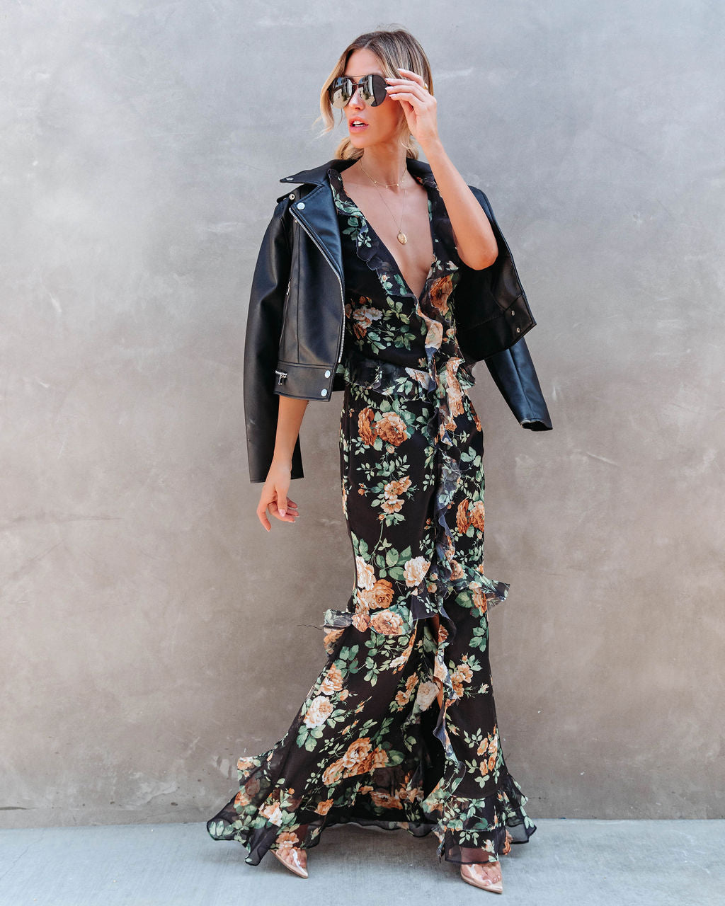 Beautiful Mistake Floral Ruffle Maxi Dress - Se7enfashion