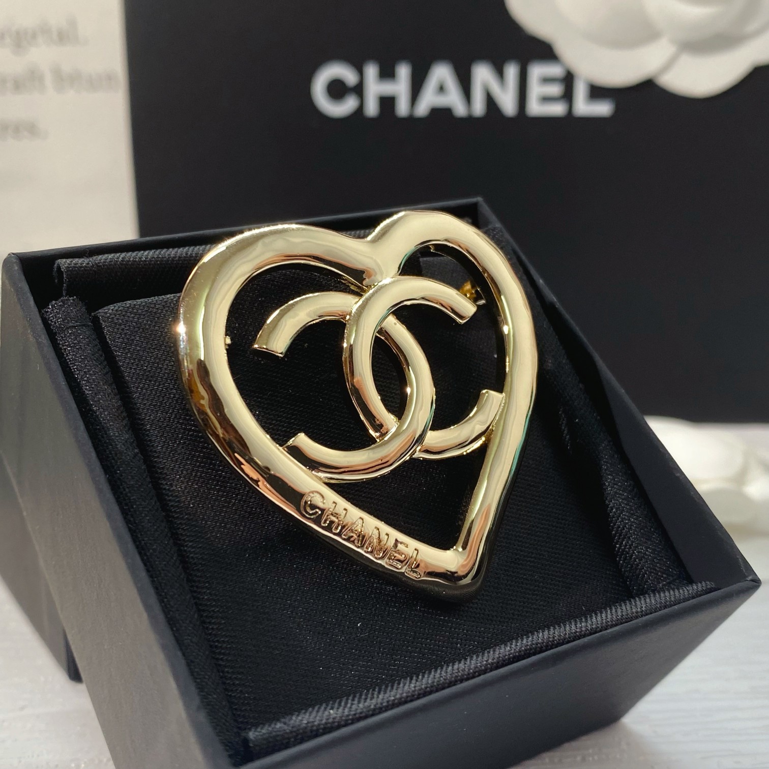 Chanel Hollow Heart CC Brooch - Original Replica Club