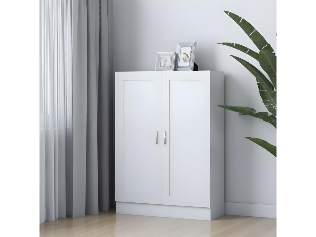 Armario de libros Decocasaes contrachapada blanco 82.5x30.5x115 cm 99718anye