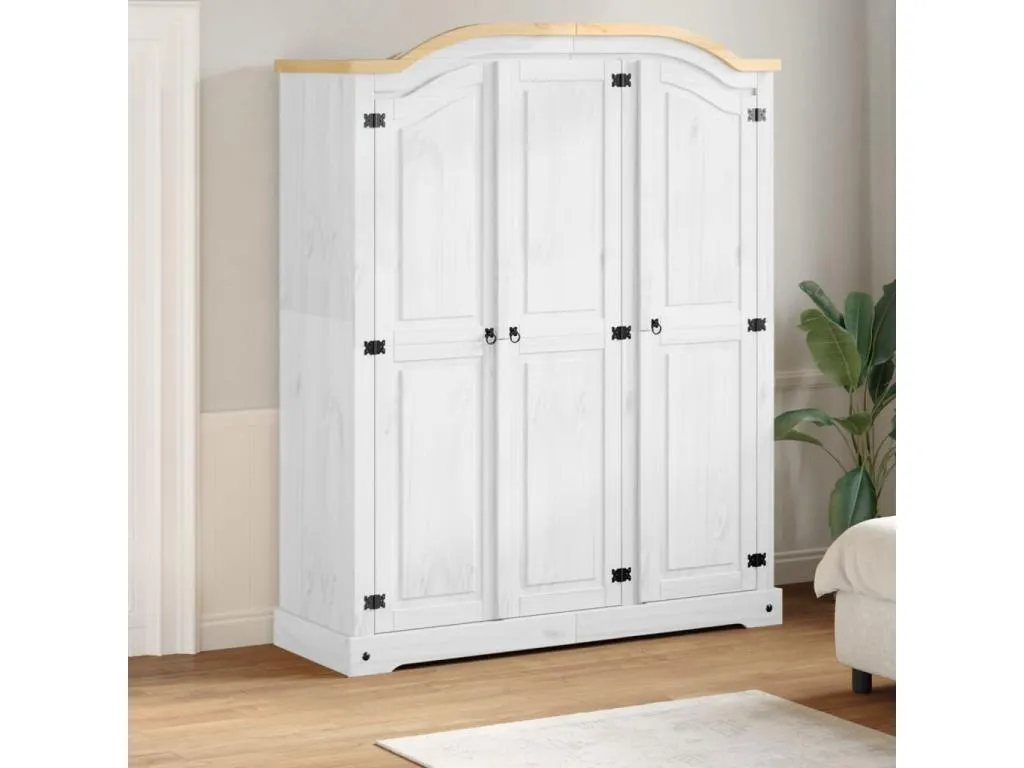 Armario Lluesmamuebles blanco 151.5x52x186 cm Lluesmamuebles maciza de Lluesmamuebles