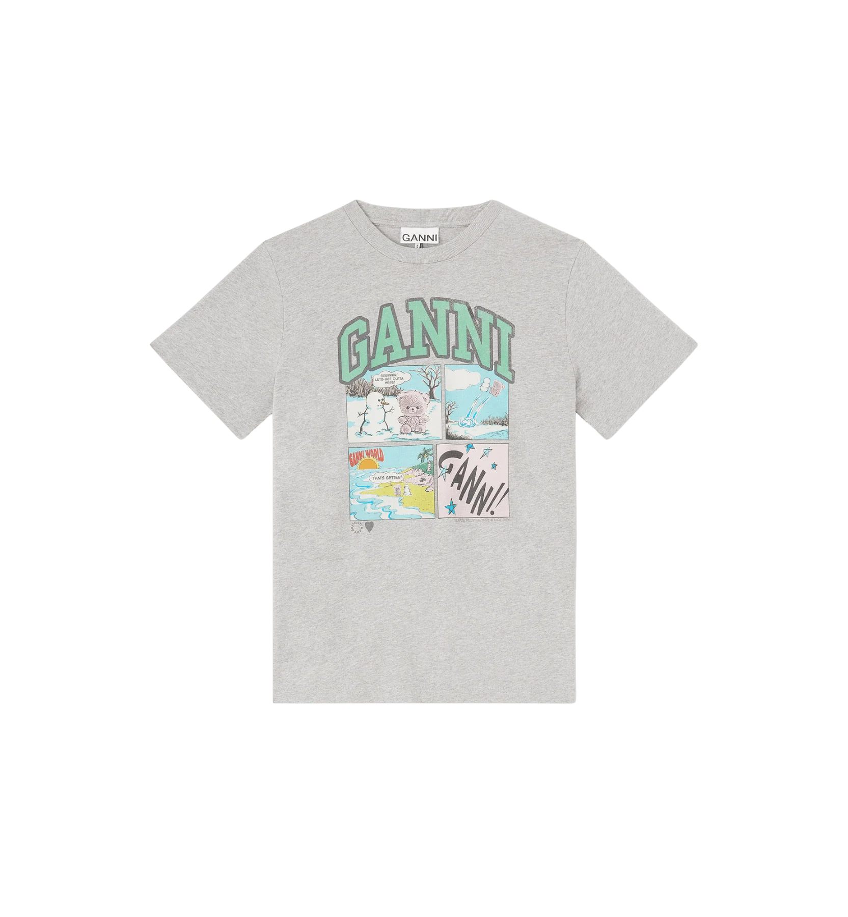 GANNI Basic Cotton Bear Comic Teddy Jersey