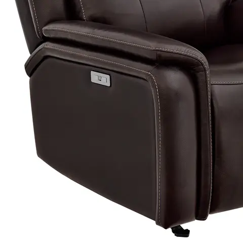 Cushioned Comfort Barcalounger Bryson Leather Recliner image of Recliner arm