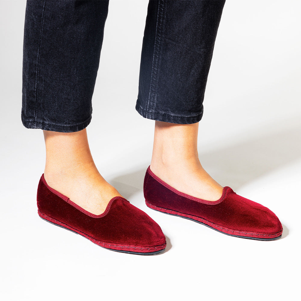Drogheria Crivellini - Ballerines Jane Velvelt - Bordeaux