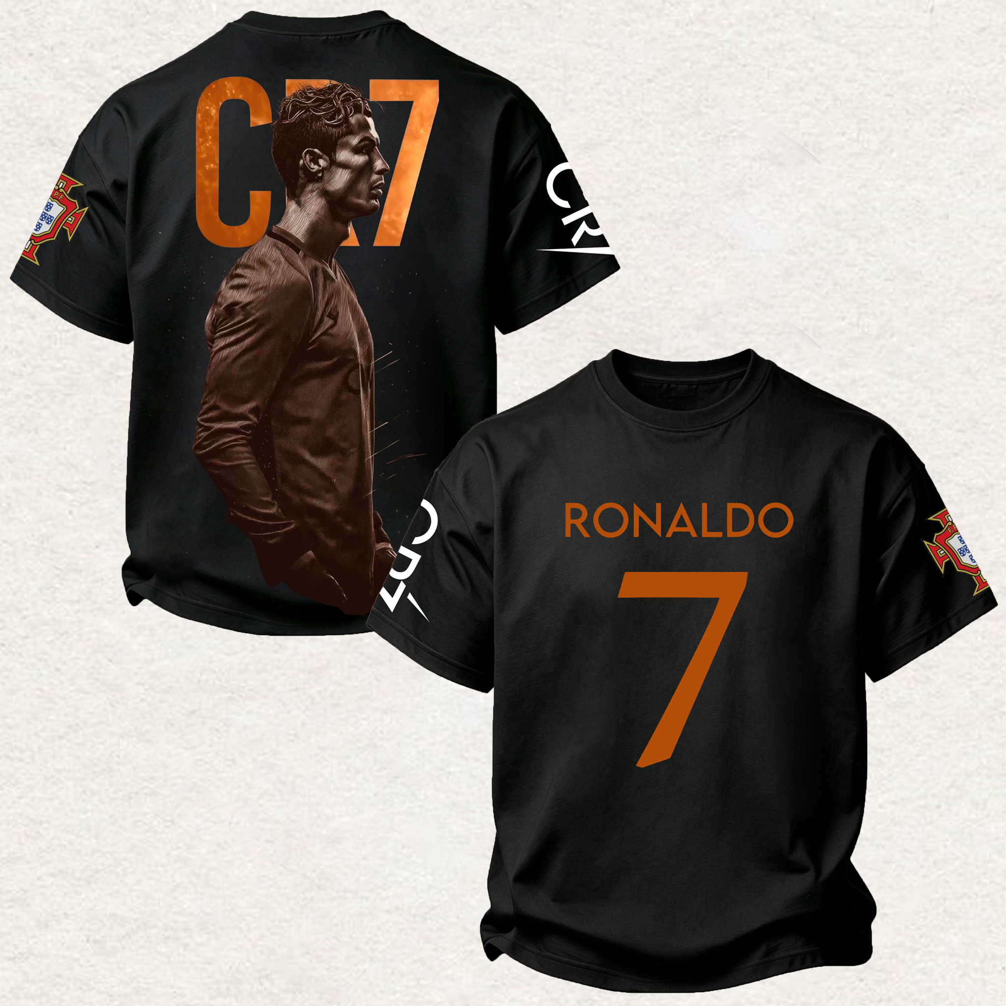 No.7 Football Icon Graphic Printed Oversized Unisex T-shirt
