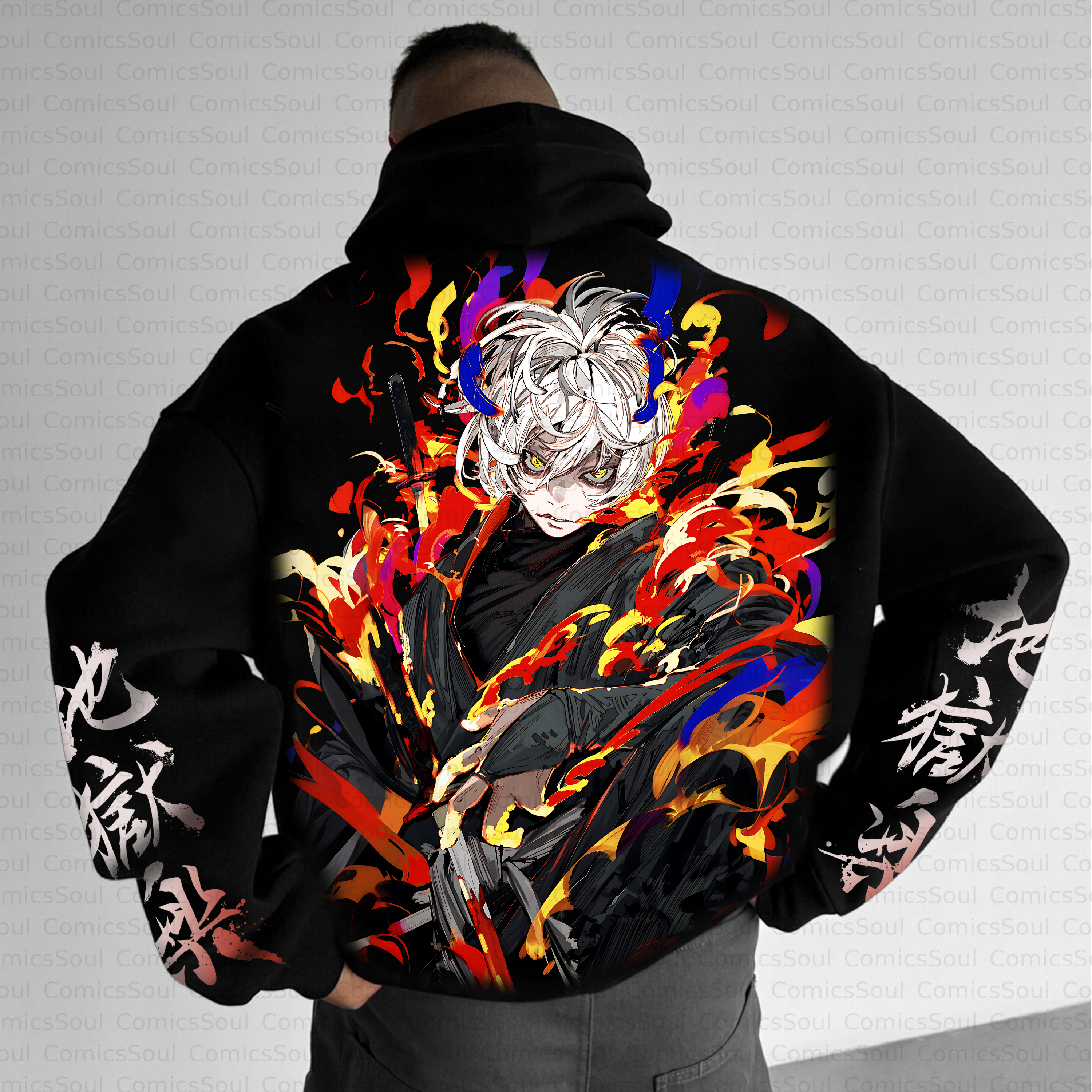 Unisex Anime Inspired Vintage Plush Hoodie
