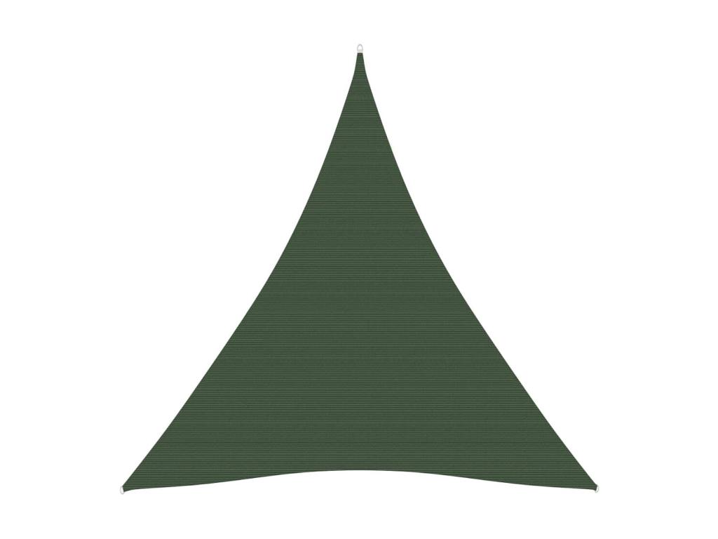 Toldo de vela HDPE verde oscuro 160 g/m² 4x5x5 m