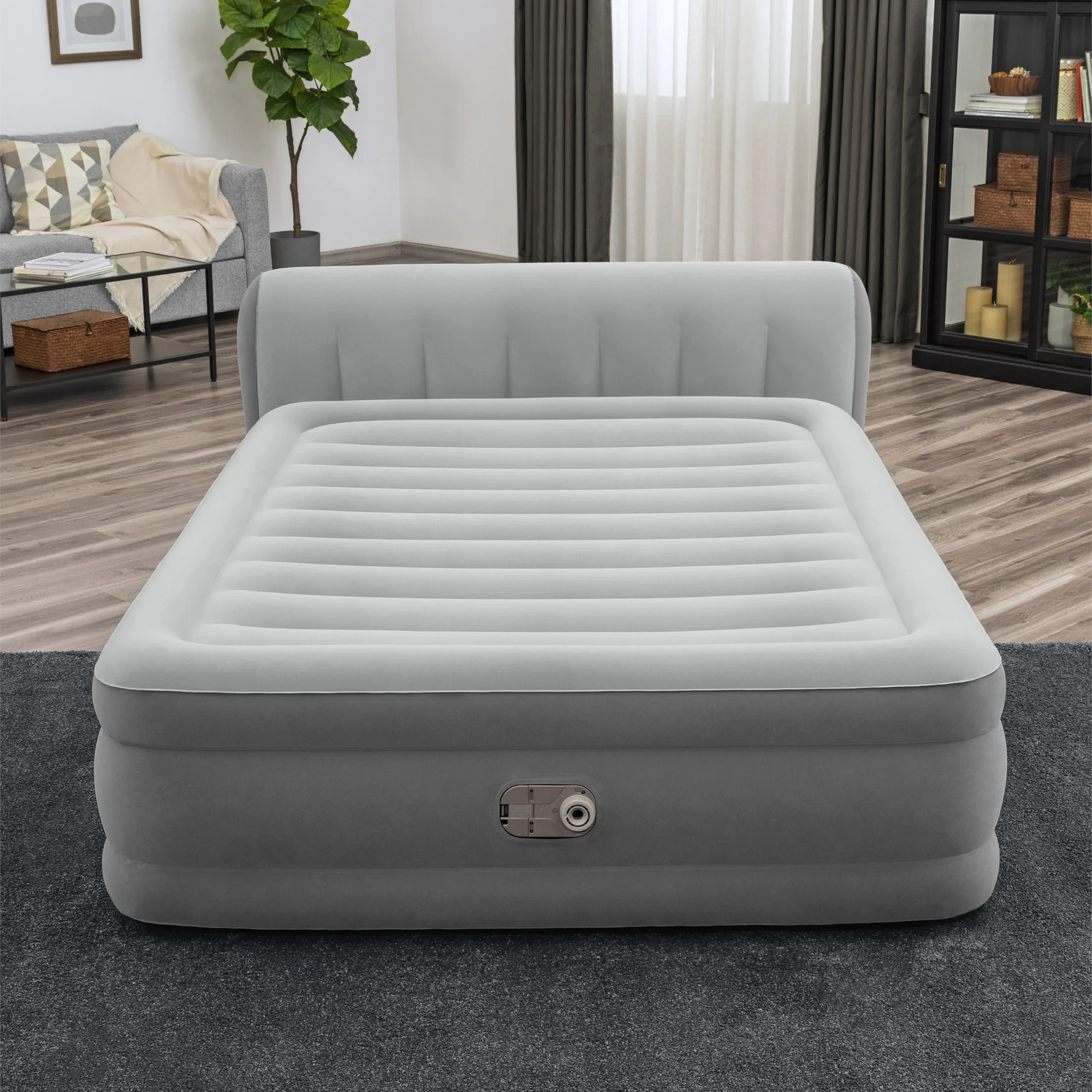 Headboard 18" Queen Air Mattress with Built-in Pump - Image 2